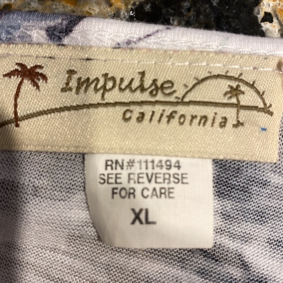 J womens Impulse casual floral 3/4 sleeve stretch regular size top XL - Picture 4 of 5